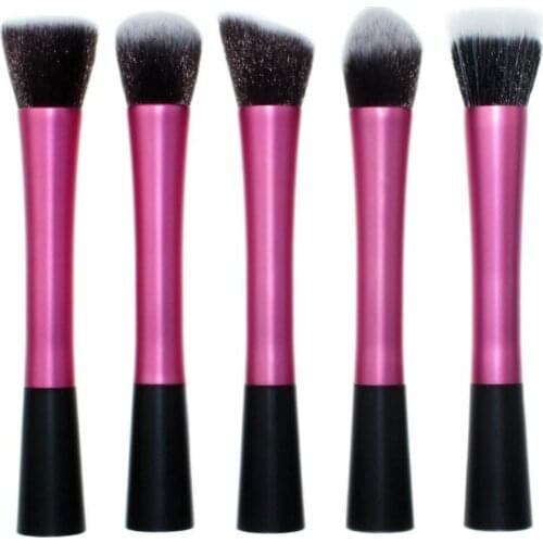1PCS Professional Makeup Brushes Metal handle round tilt flat head head Powder Foundation make up brush drop shipping