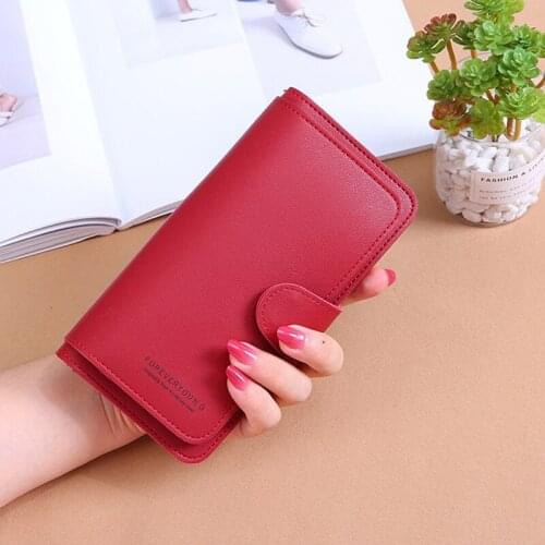 2021 New Wallet Ladies Long Soft Buckle Coin Purse Fashionable And Versatile Mobile Phone Bag Multifunctional Card Holder