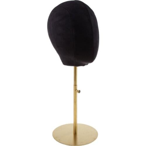 21in Mannequin Head Cork Suede Head Wig Hat Making Display Adjustable Stand
