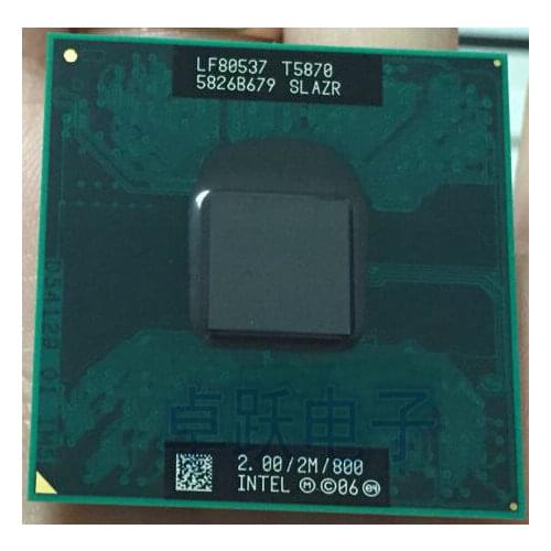 Free Shipping intel CPU laptop Core 2 Duo T5870 CPU 2M Cache/2.0GHz/800/Dual-Core Socket P Laptop processor for pm965