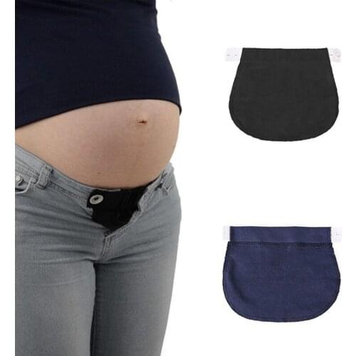 Elastic Pregnancy Waistband Belt Pants Maternity Adjustable Extended Button Pant Belts Elastic Pants Lengthening Pregnant Wear