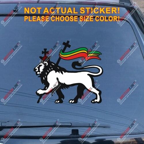 Lion of Judah Rasta Rastafari Jamaica Decal Sticker Car Vinyl Reflective Glossy