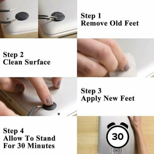 Hot sale 4PCS Rubber Feet For MacBook Pro A1278 A1286 Laptop Case Feet Bottom A1297 Rubber C3Q6