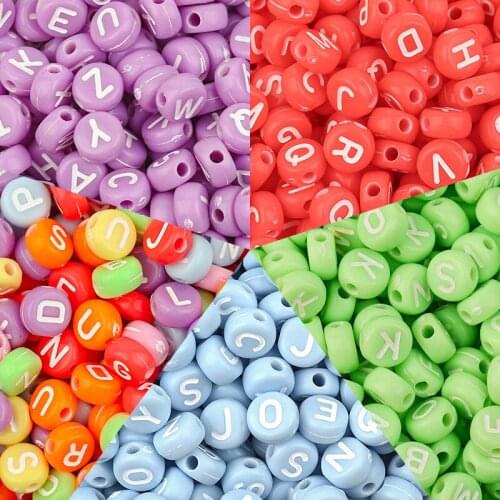 Newly Acrylic Alphabet Beads Multipurpose DIY Jewelry Making Accessories Creative Bracelets Earrings Handmade Crafts