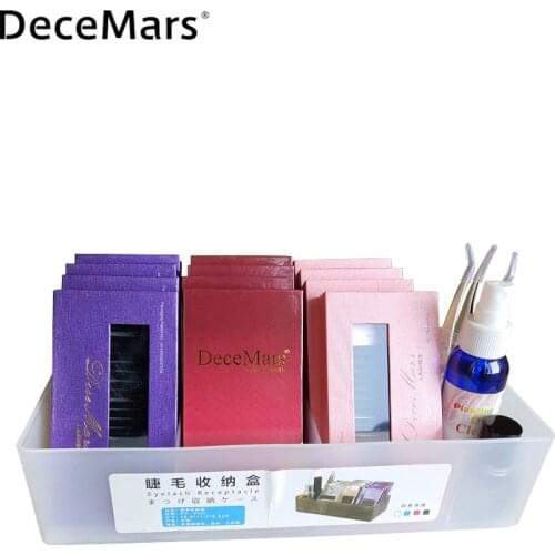 DeceMars plastic storage box for eyelash extension lashes receptacle lash case eyelash rigid case extension storage case