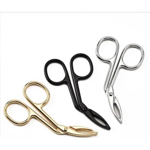 Hot Practical Eyebrow Tweezers Face Hair Removal Make Up Scissors Durable Cosmetic Trimmer Eyelash Clipper Beauty Tools T0360