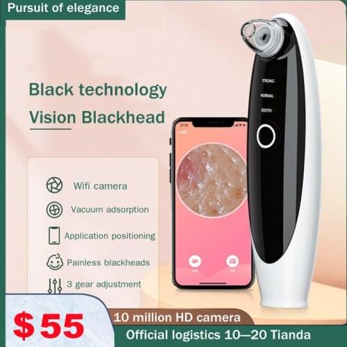2021 Wireless Blackhead Meter 10 Million Pixels Pore Vacuum Clean Acne Home Skin Care Tools Surface Vacuum Face Vacuum Cleaner