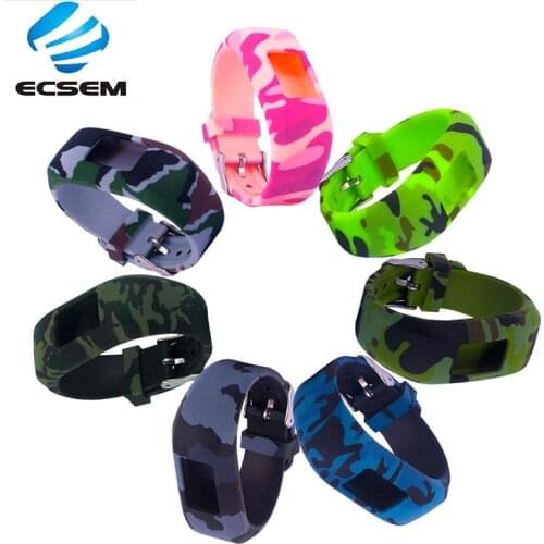 ECSEM Bracelet Strap for Garmin Vivofit jr/Vivofit jr 2 Replacement Band (Kids) Silicone soft Sports Wristband adjustable loop