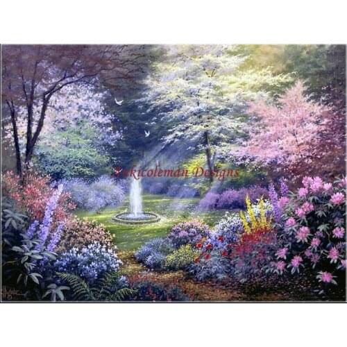 Needlework for embroidery DIY DMC High Quality - Counted Cross Stitch Kits 14 ct Oil painting - Light of Garden