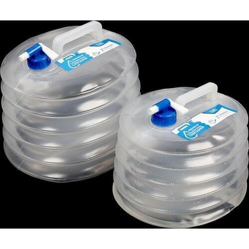 10L 15L large Capacity Collapsible Water Container Outdoor Hiking Fishing Foldable Water Bag Camping Water Tank Bucket