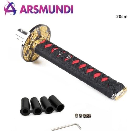 Universal JDM 200mm Katana Handle Samurai Sword Shift Knob with adapter