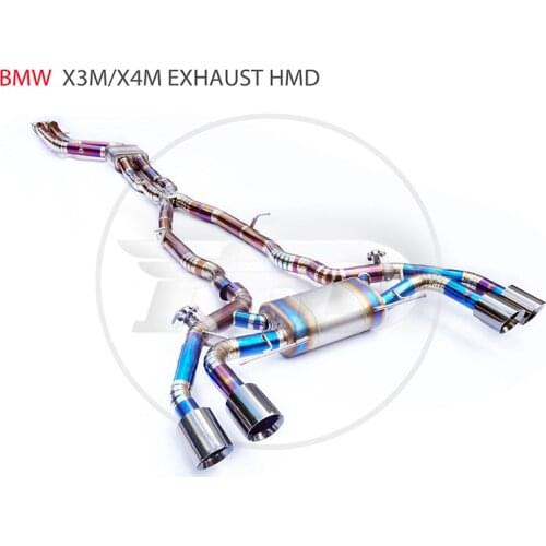 Titanium Alloy Exhaust Pipe Manifold Downpipe is Suitable for BMW X3M X4M F97 F98 G07 Auto Modification Electronic Valve