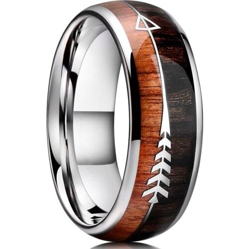 WANGAIYAO new arrow wood grain ring trend mens ring fashion personality alloy ring mens commemoration day creative gift jewelr
