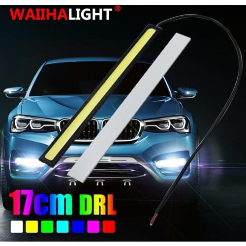 1Pcs Car LED Daytime Running lights Ultra Bright DC 12V 17cm Waterproof Auto Car DRL COB Driving Fog lights DRL Lamp