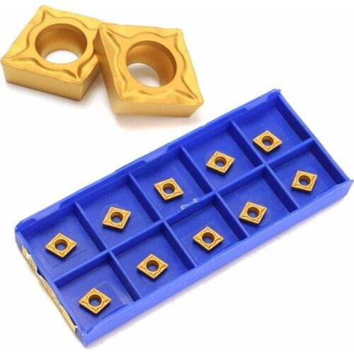 10pcs/Box CCMT060204-HM YBC251 Titanium Coated CNC Carbide Blades Insert Lathe Turning Tool