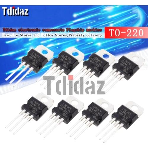 10PCS L7805CV L7806CV L7808CV L7809CV L7812CV L7815CV L7824CV LM317T IRF3205 E13009-2 TO220 TO-220 new and original IC Chipset