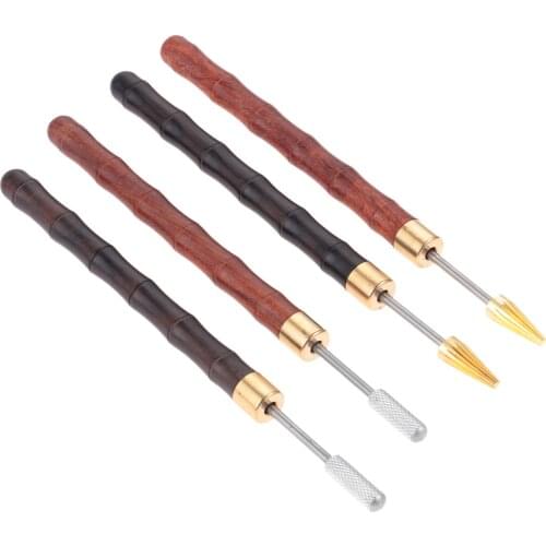170mm Double Head Brass Leather Edge Oil Paste Dye Pencil Applicator Quick Paint Roller Tool For Leather Crafts Double Side Tool