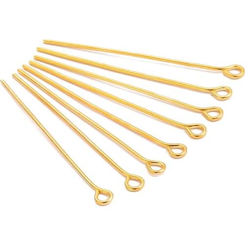 200pcs/lot 16-50mm Gold Bronze Rhodium Silver 7 Colors 8 Shape Head Pins Eye Needles Jewelry Accessory DIY Jewellery Finding