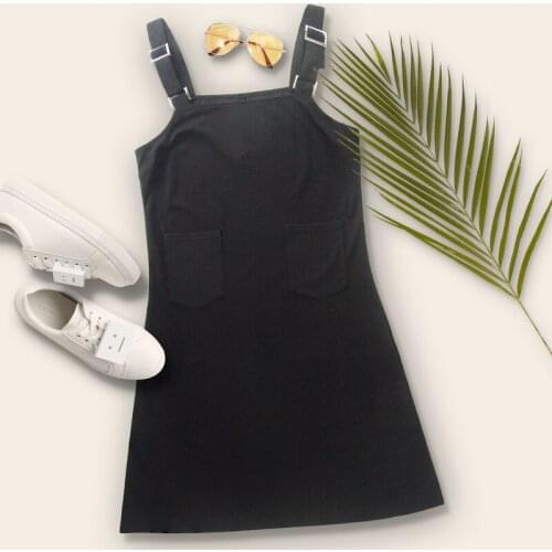 2020 Summer Overall Dress L To 4XL Plus Size Women Dress Knitted Casual Strap Summer Dresses Casual Robes