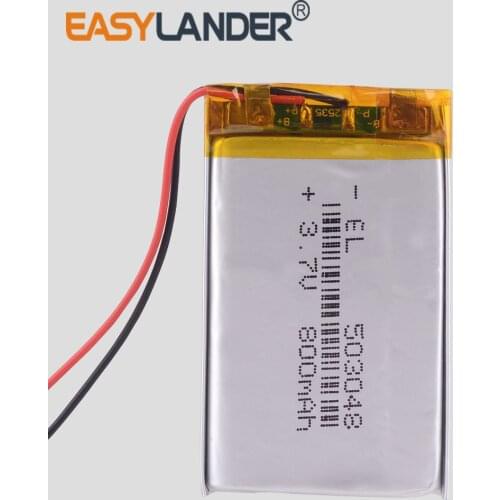3.7V 800mAh 503048 PLIB polymer lithium ion Li-ion battery dvr GPS mp4 mp3 old Alcatel 715 headlamp flashlight video recorder