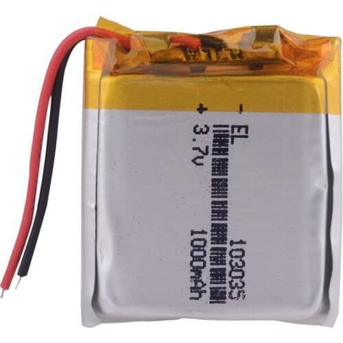 3pcs/Lot 3.7V 1000mAh 103035 Rechargeable Li Polymer Li-ion Battery For GPS MP3 SPeaker DIY PAD Power LED Bluetooth Pen