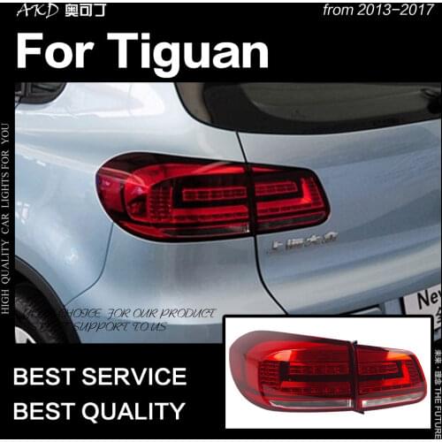 AKD Car Styling for VW Tiguan Tail Lights 2013-2017 Tiguan LED Tail Lamp LED DRL Dynami Signal Brake Reverse auto Accessories
