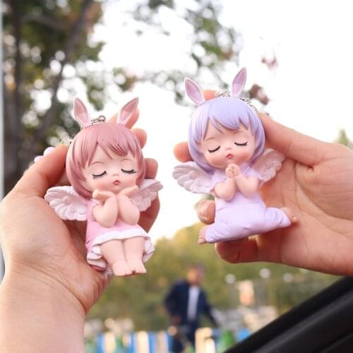 Anime Cartoon Annie Keychain Creative Net Red Cute Slicone Grl Bag Decoration Pendant Car Key Key Ring Wife Gift Pendant Chain