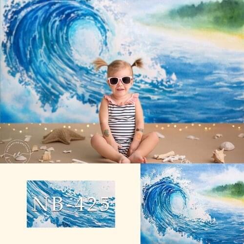 Avezano Baby Shower Happy Birthday Party Photography Backdrop Sun Party Sea Waves Decor Girl Or Boy Background For Photo Studio