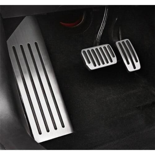 Car Footrest Pedal Plate Cover Trim for Tesla Model 3 2017 2018 Stainless Steel Car Accelerator Foot Rest Pedal Cover