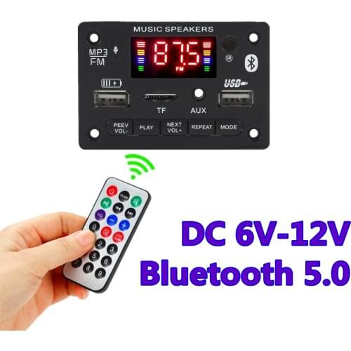 Car Audio USB TF FM Radio Module Wireless Bluetooth 12V MP3 WMA Decoder Board MP3 Player with Remote Control For Car