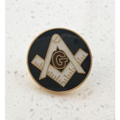 Free Shipping 1pcs Enamel With Epoxy Mason Lapel Pin Badge