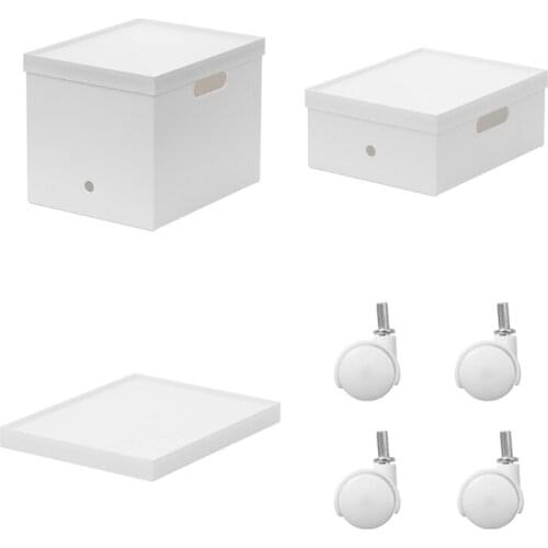 Household Desktop Baskets Storage Plastic Organization Box Portable Cosmetics Wardrobe Kitchen Bathroom Storage Box