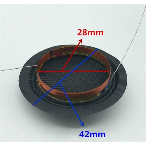 Speaker Voice Coil Silk Diaphragm Dome Tweeters Loudspeaker Voice Coil 28mm 6 ohm