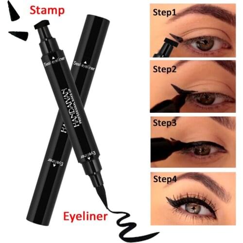 Double Head Seal Eyeliner Triangular Seal Eye Liner 2 To 1 WATERPROOF EYELINER Cosmetics Eye Liner Makeup Eyeliner Z008