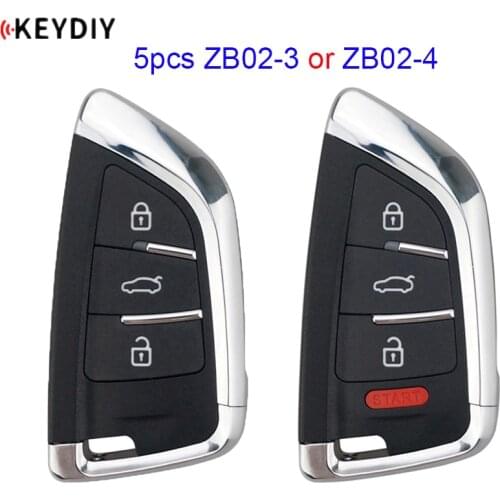 KEYDIY 5pcs ZB02-3 ZB02-4 KD Smart Universal Remote Key for KD900 KD-X2 Mini KD Key Tool