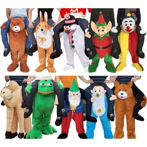 Ride on Me Mascot Costumes Carry Back Funny Animal Pants Oktoberfest Halloween Party Cosplay Clothes Horse Riding Toys