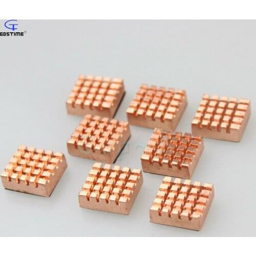 Gdstime 8 pieces/pack RHS-03 Fine Copper VGA Chipest RAM Heatsinks Cooling Memory Cooler for DDR DDR2 DDR3