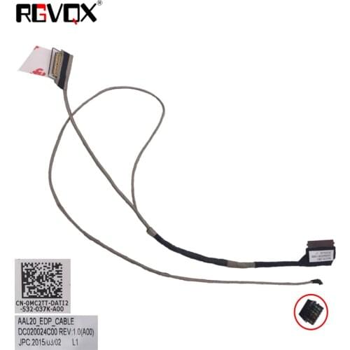 New LCD LED Video Flex Cable For DELL Inspiron 5558 3558 5555 15-5000 15.6 P/N DC020024C00 0MC2TT AAL20