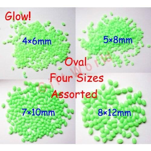 Wholesale 600pcs Four Sizes Assorted Oval Premium Quality Soft Glow Fishing beads 600 X Egg Shape Luminous Tackle Lumo Accessory