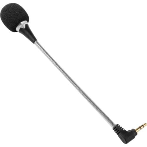 Portable 3.5mm Mini Mic Flexible Microphone Hands Free Cable Microphones Audio Mic for PC Laptop Lound Phone Speaker