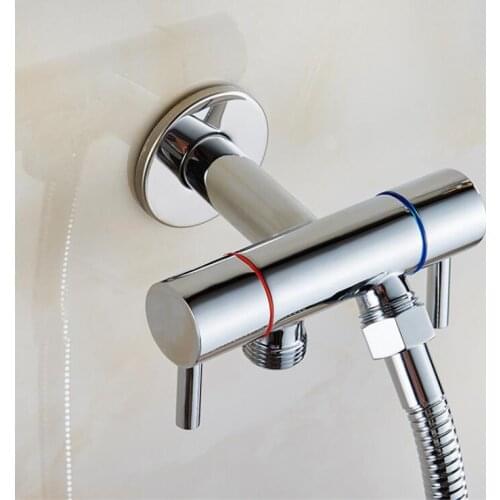 Vidric Bathroom Bidet faucet toilet bidet shower set Portable bidet spray with ABS chrome shower holder and 1.5 m hose hand held