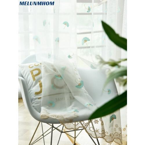 Special Offer Promotion Yarn Dyed Cortina Dandelion Embroidery Lace Tulle For Living Room Bedroom Sheer Screen Curtain For