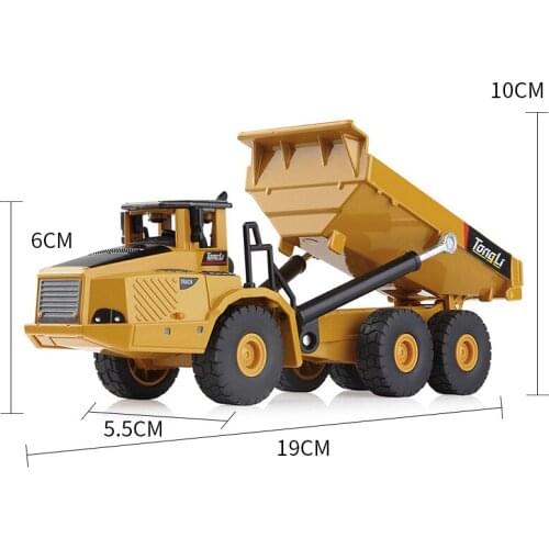 TongLi Alloy Toys 1:50 Scale Dump Truck Collections Metals Model Engineering Construction Car Vehicle Birthday Present Gifts