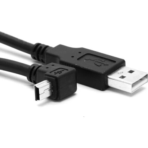 USB 2.0 A Male Up Angular 90 degree USB Mini B Male cable 25cm 50 cm
