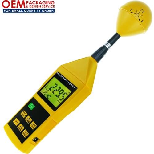 3-Axis RF Meter Electromagnetic Radiation Tester Detector 10MHz to 8GHz w/ Alarm and Tripod Mounting (OEM Packaging Available)