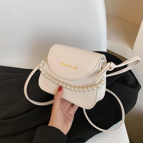 Shoulder Bag Female Crossbody Bag Women Underarm Backpack Designer Handbag Purse Beaded Fashion 2021 PU Leather All-match Letter