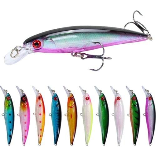 1Pcs Floating Laser Minnow Fishing Lure 11cm/13.5g Crankbait Aritificial Hard Bait Bass Wobblers Carp Fishing Tackle Pesca