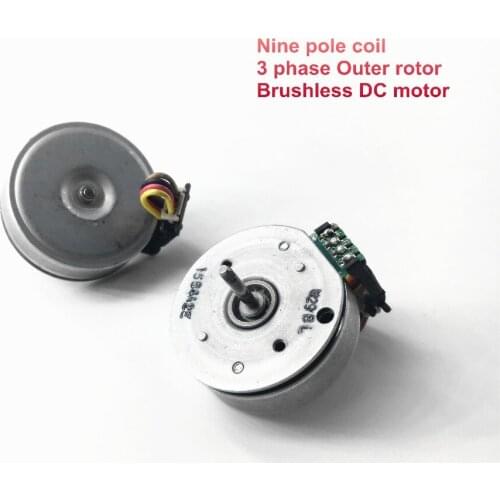 10PCS Nine pole coil 3 phase Outer rotor Micro brushless DC motor (Without driver board,NEED external connection)