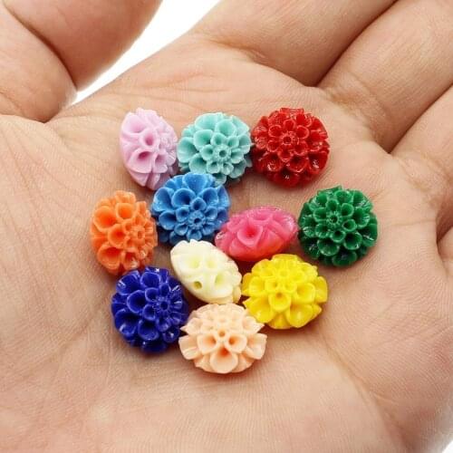 20pcs 2021 Fashion Coral 10~12mm Round Flower Loose Beads for Charms Womens Jewelry Making DIY Necklace Earrings Accessories