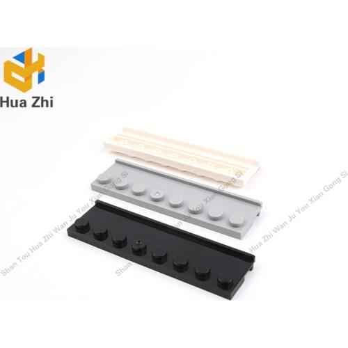 10PCS 30586 Plate Special 2 x 8 with Door Rail Building Blocks Parts MOC DIY Education Build Toys Brick
